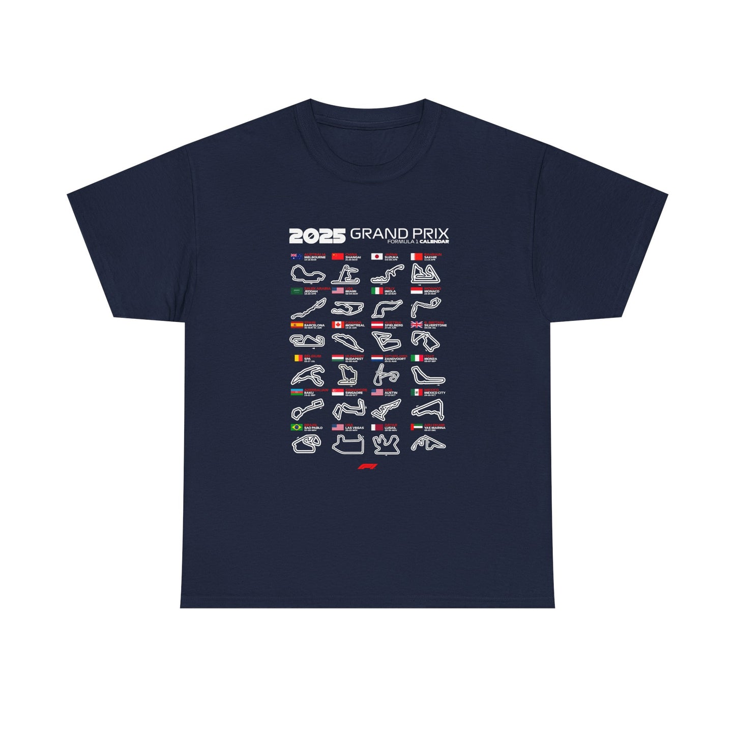 2025 Grand Prix Formula 1 Unisex Tee Shirt