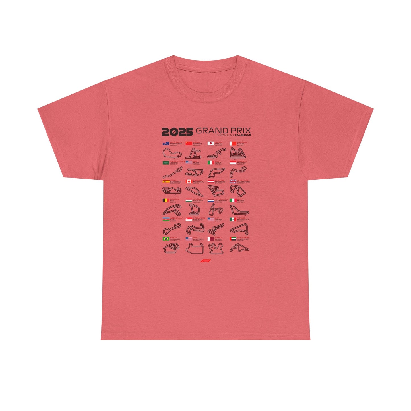 2025 Grand Prix Formula 1 Unisex Tee Shirt
