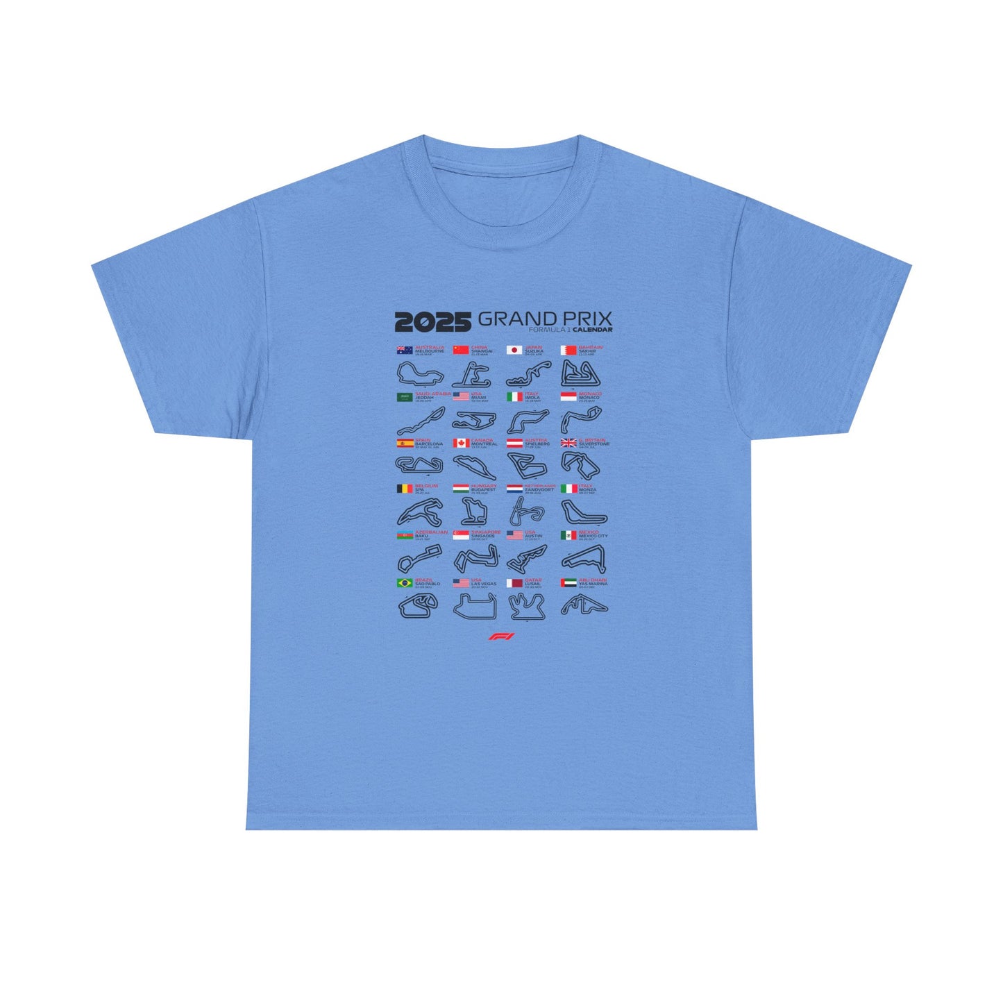 2025 Grand Prix Formula 1 Unisex Tee Shirt