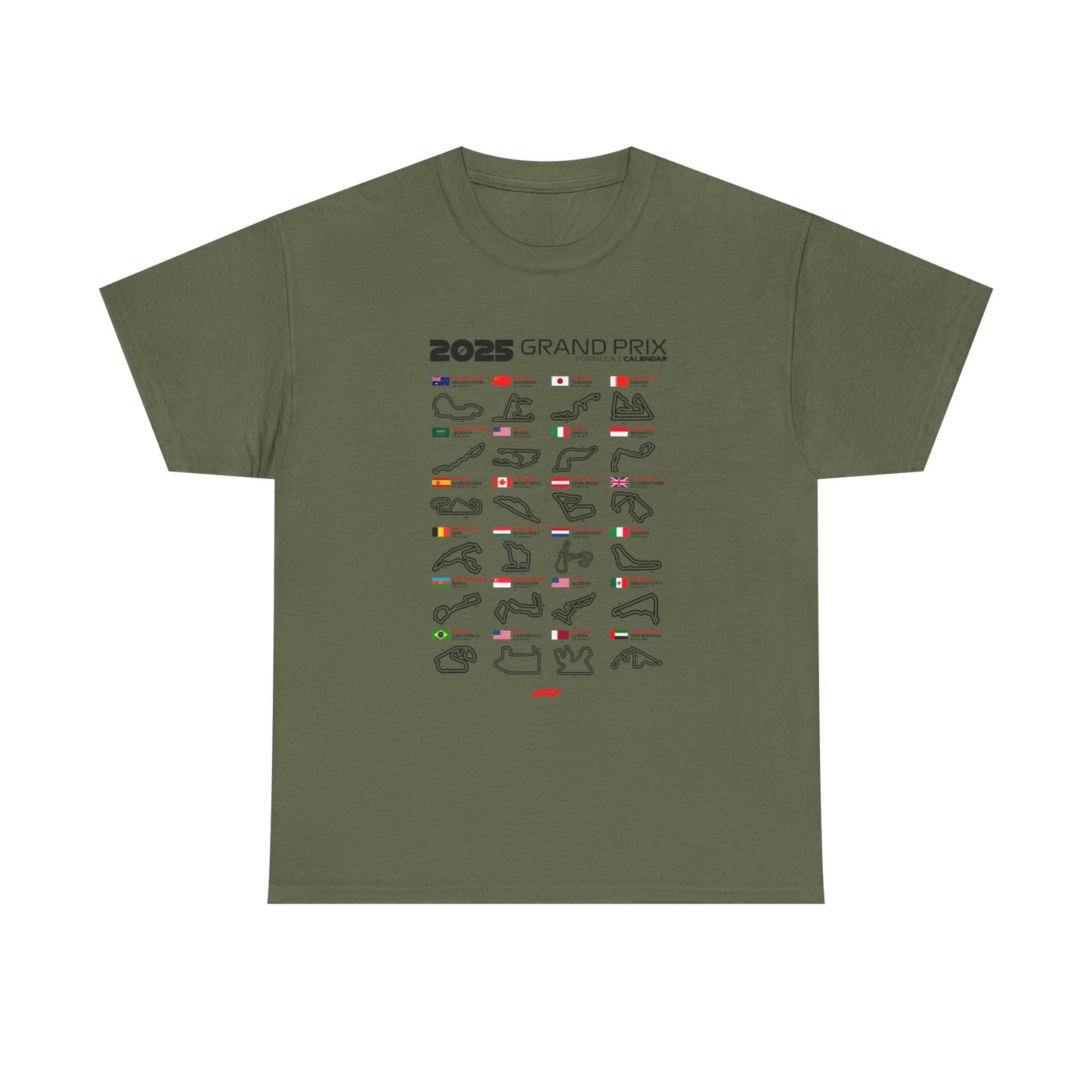2025 Grand Prix Formula 1 Unisex Tee Shirt