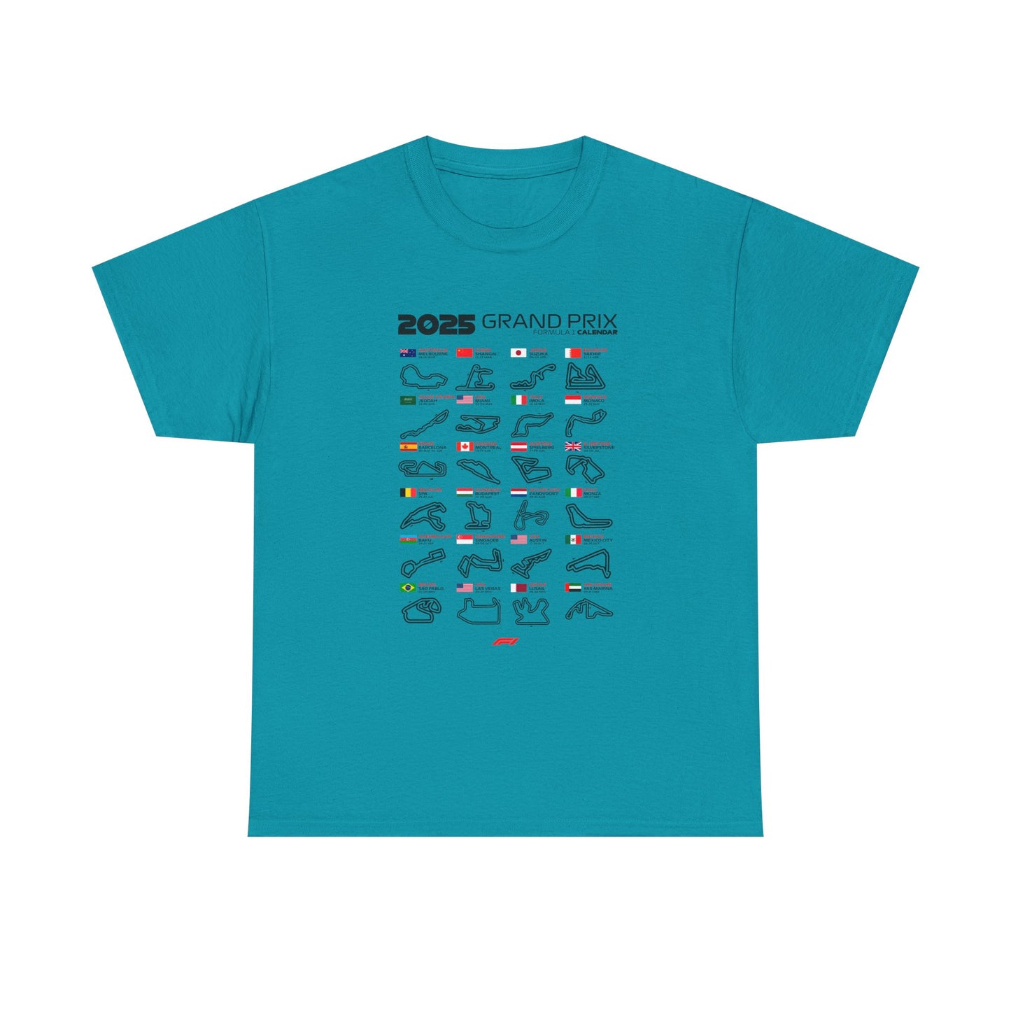 2025 Grand Prix Formula 1 Unisex Tee Shirt