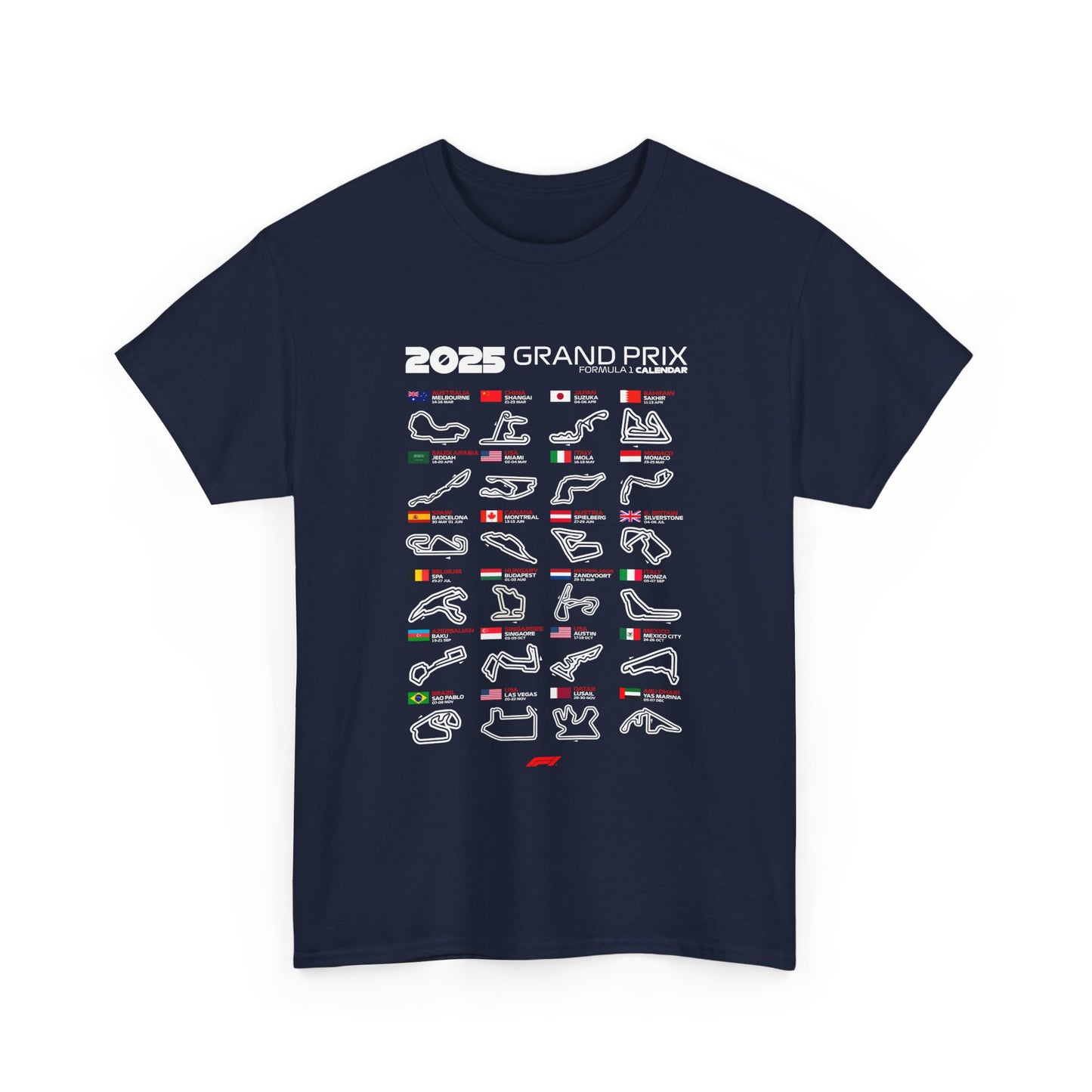 2025 Grand Prix Formula 1 Unisex Tee Shirt