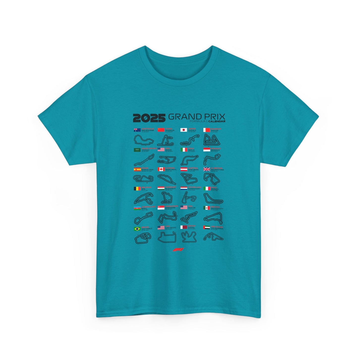 2025 Grand Prix Formula 1 Unisex Tee Shirt