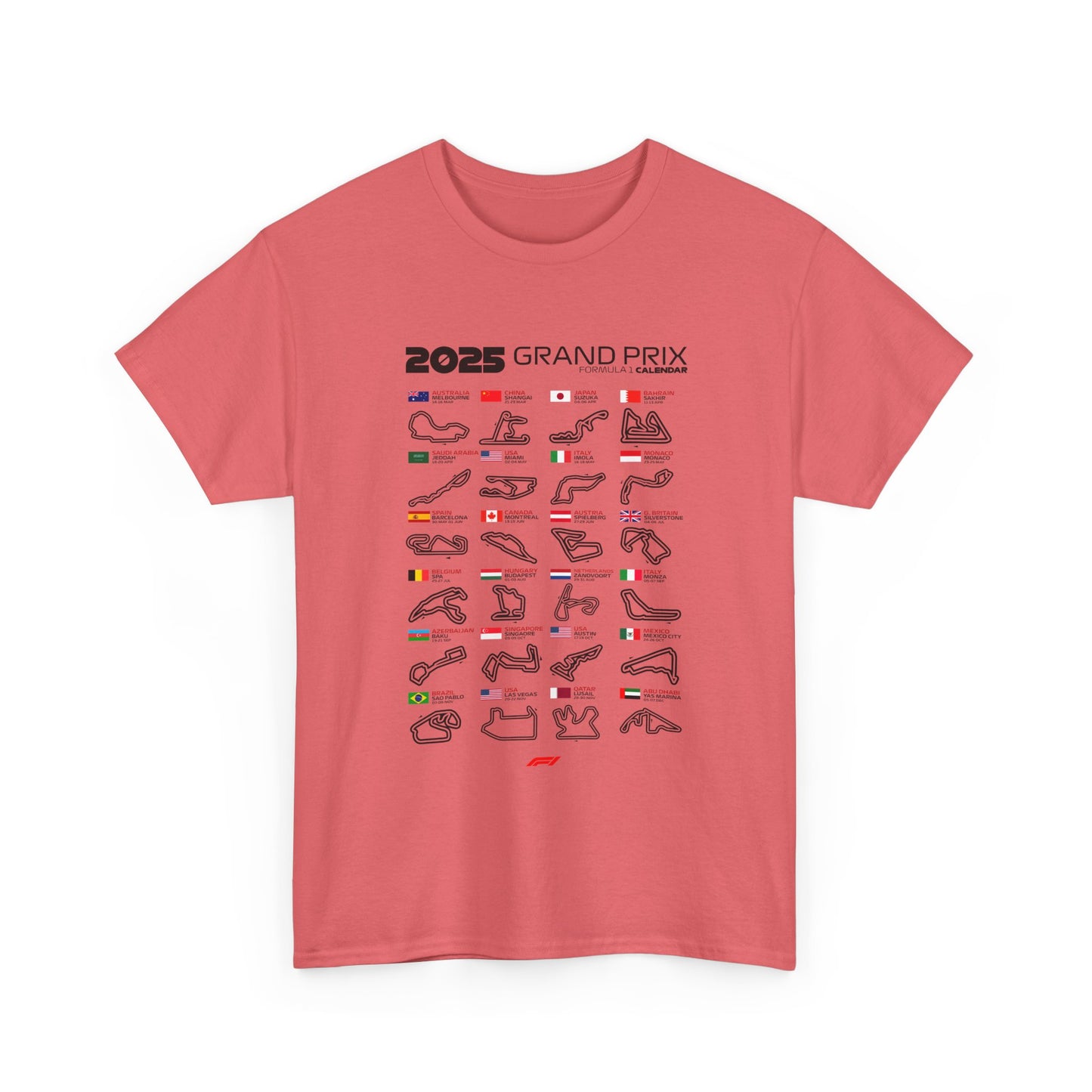 2025 Grand Prix Formula 1 Unisex Tee Shirt