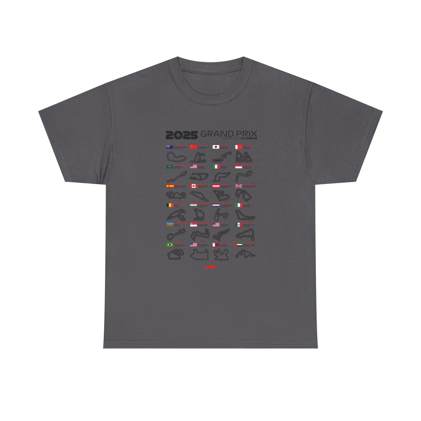 2025 Grand Prix Formula 1 Unisex Tee Shirt