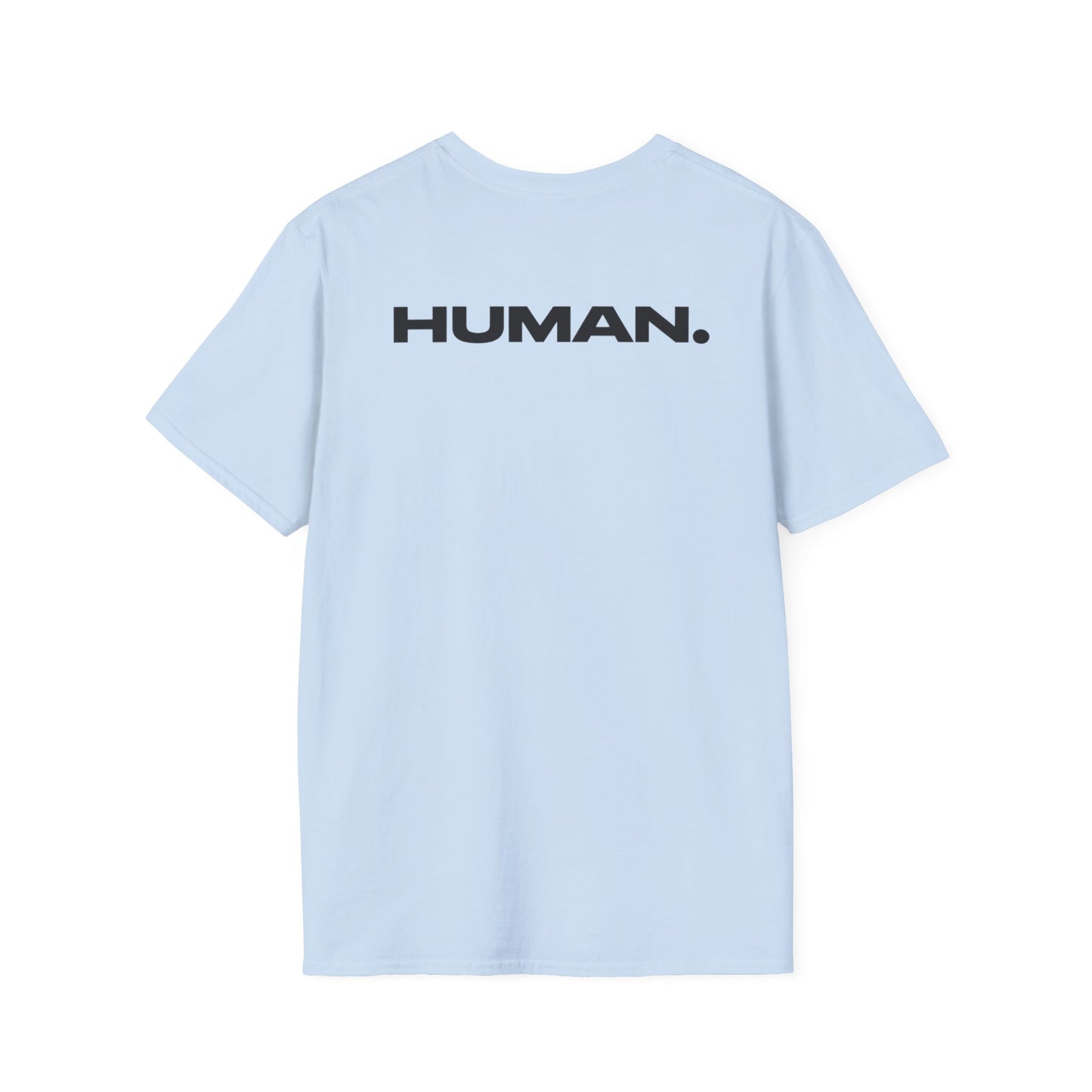 Human T-Shirt — Minimalist Back Print "HUMAN." Tee