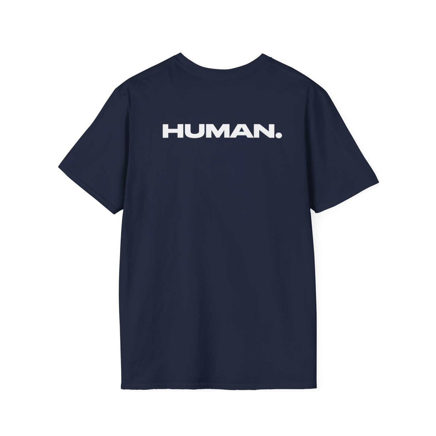 Human T-Shirt — Minimalist Back Print "HUMAN." Tee