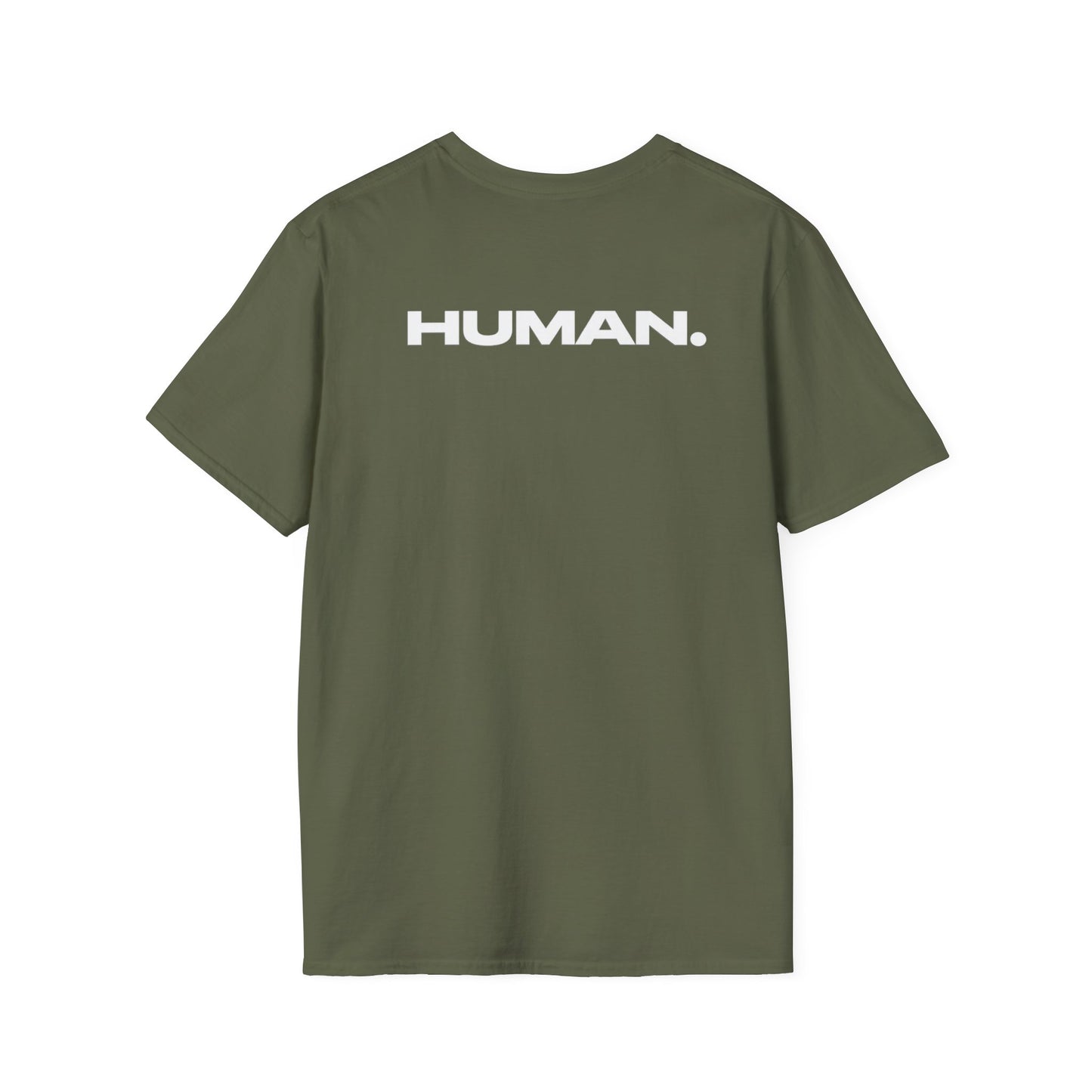 Human T-Shirt — Minimalist Back Print "HUMAN." Tee