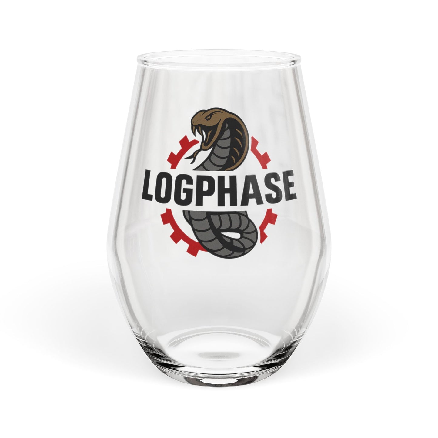 LogPhase Cobra Logo Stemless Wine Glass – 11.75 oz