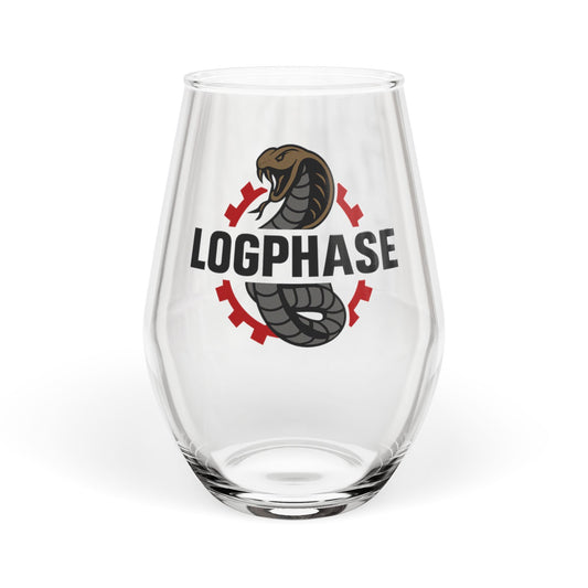 LogPhase Cobra Logo Stemless Wine Glass – 11.75 oz