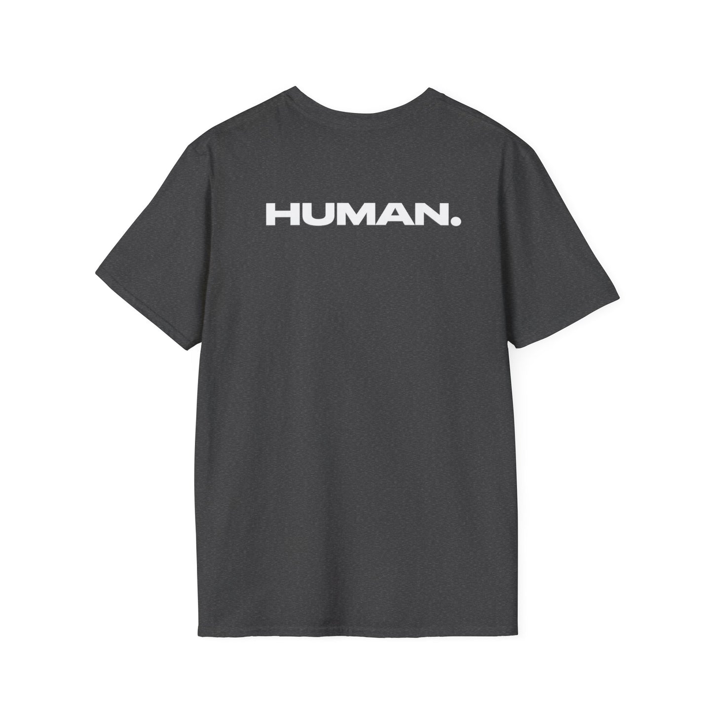 Human T-Shirt — Minimalist Back Print "HUMAN." Tee