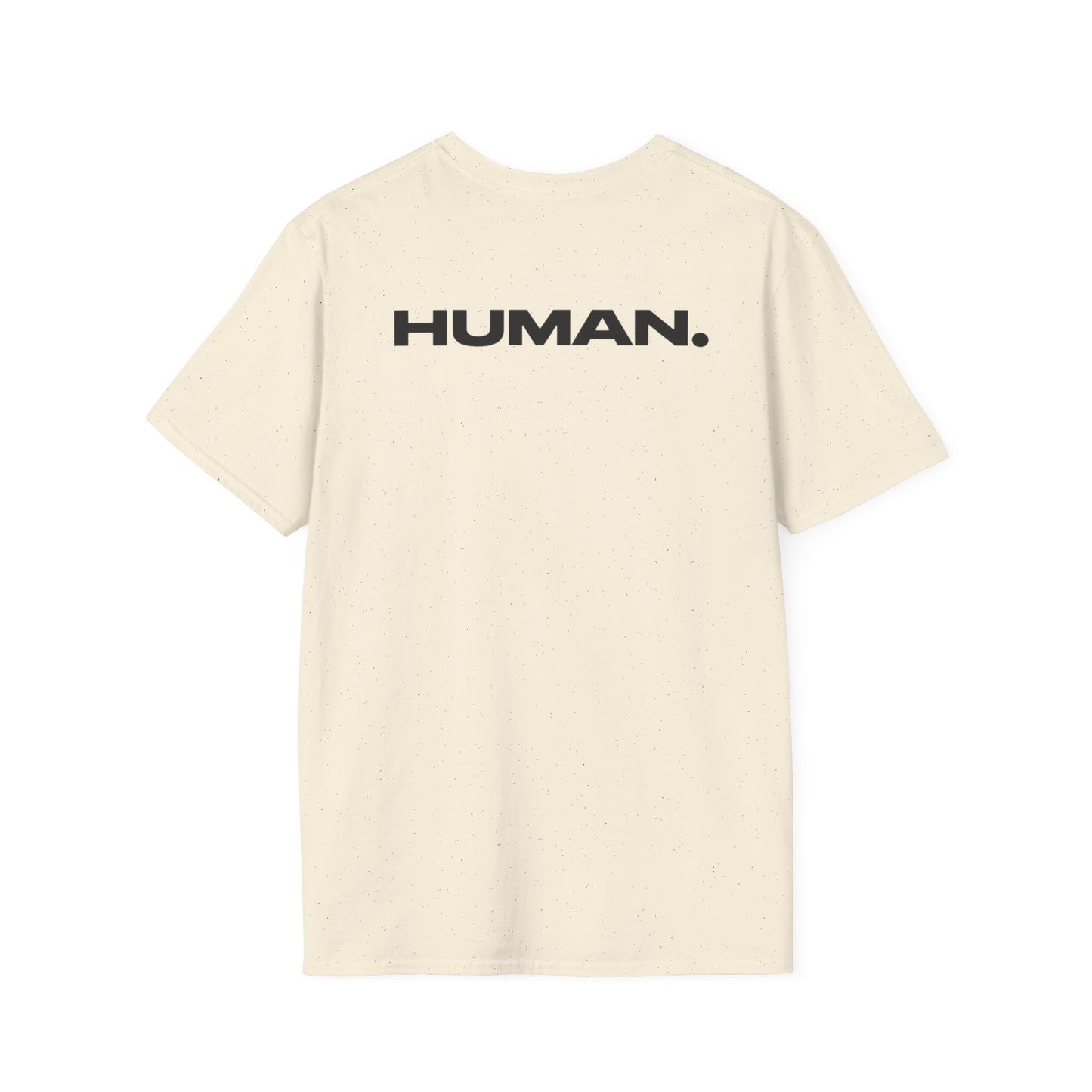 Human T-Shirt — Minimalist Back Print "HUMAN." Tee