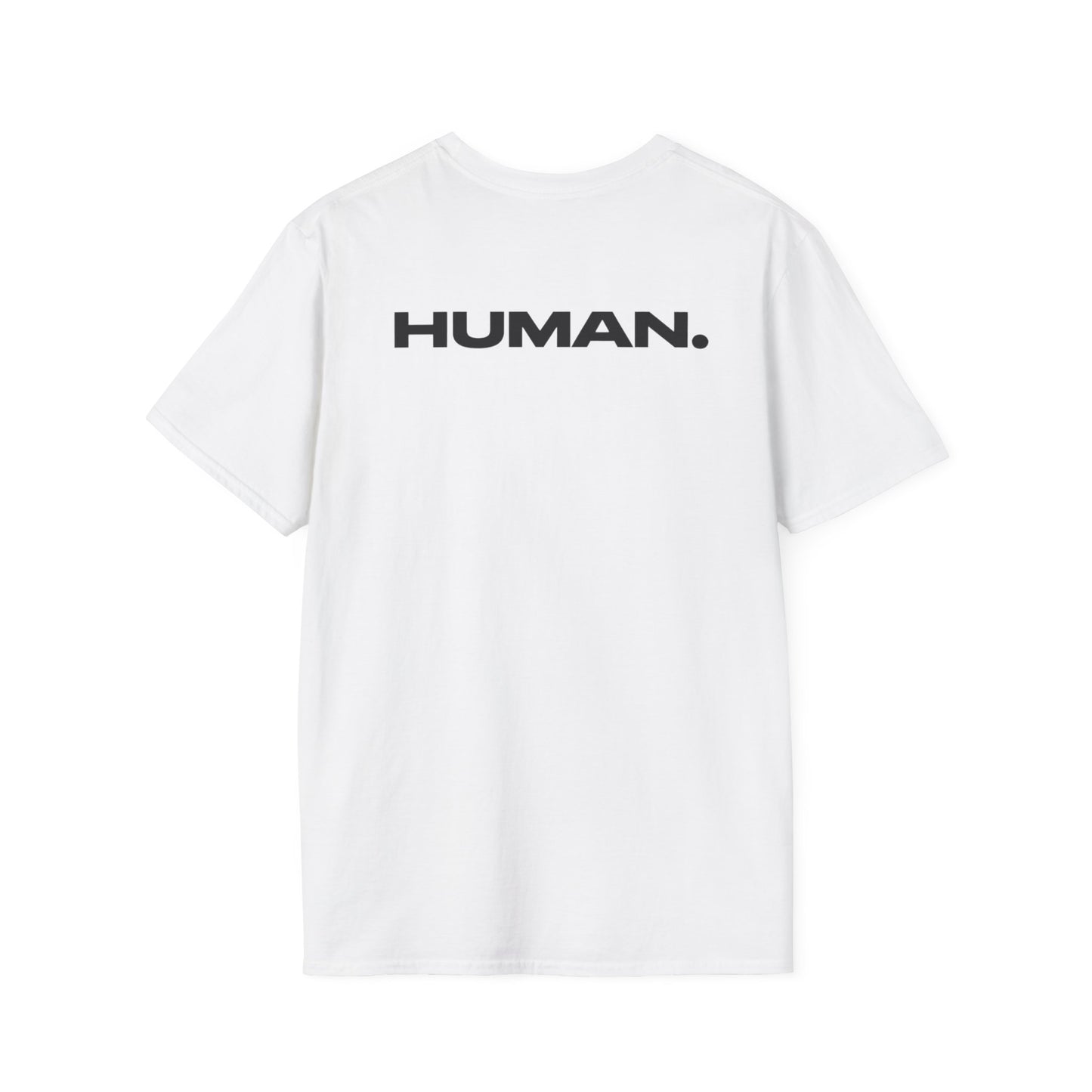 Human T-Shirt — Minimalist Back Print "HUMAN." Tee