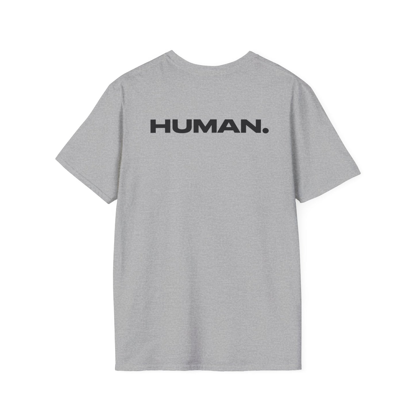Human T-Shirt — Minimalist Back Print "HUMAN." Tee