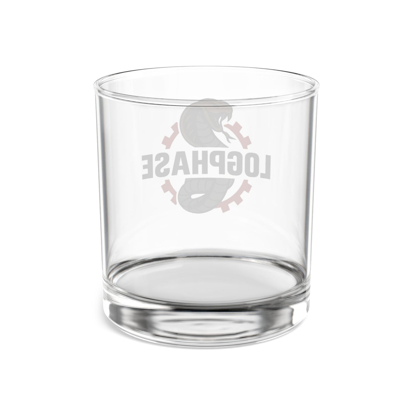 LogPhase Cobra Logo 10oz Rocks Glass