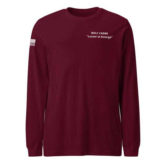 BOLD Cadre Unisex Long Sleeve Tee Maroon Military