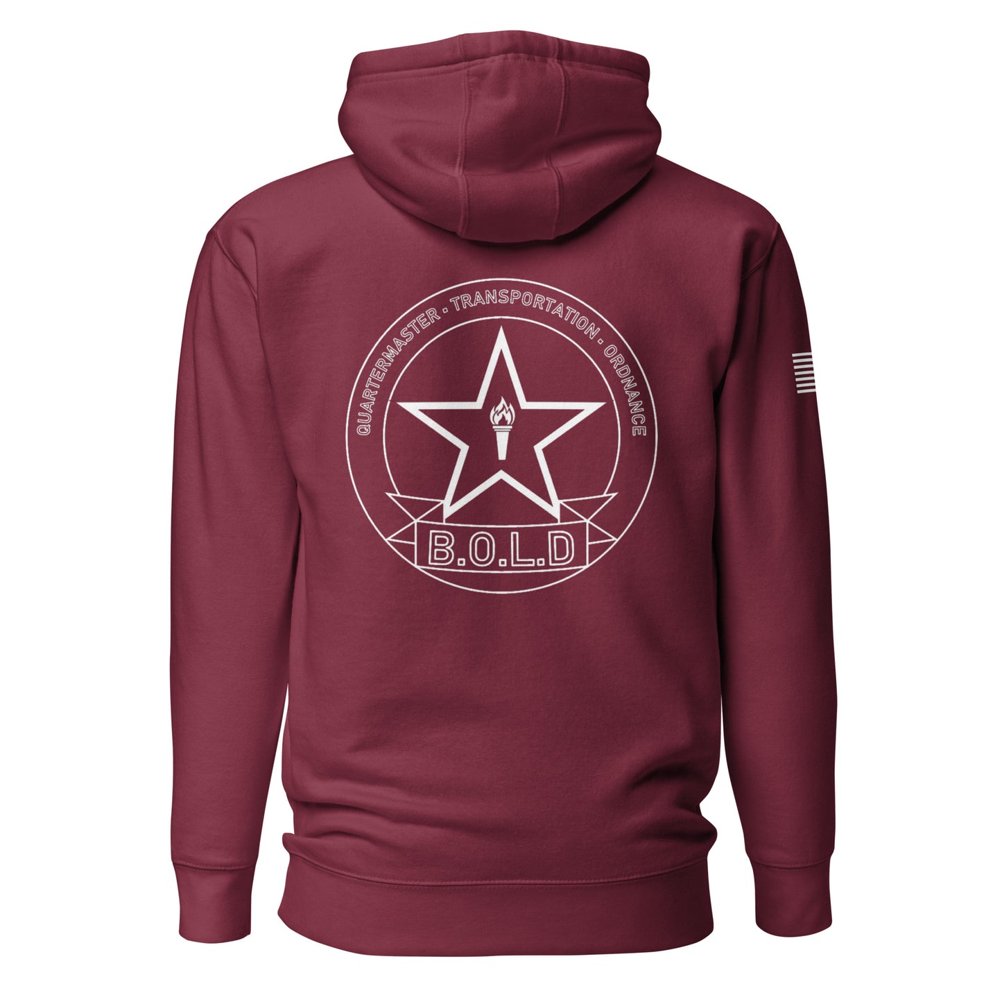 BOLD Cadre Unisex Hoodie Maroon Military