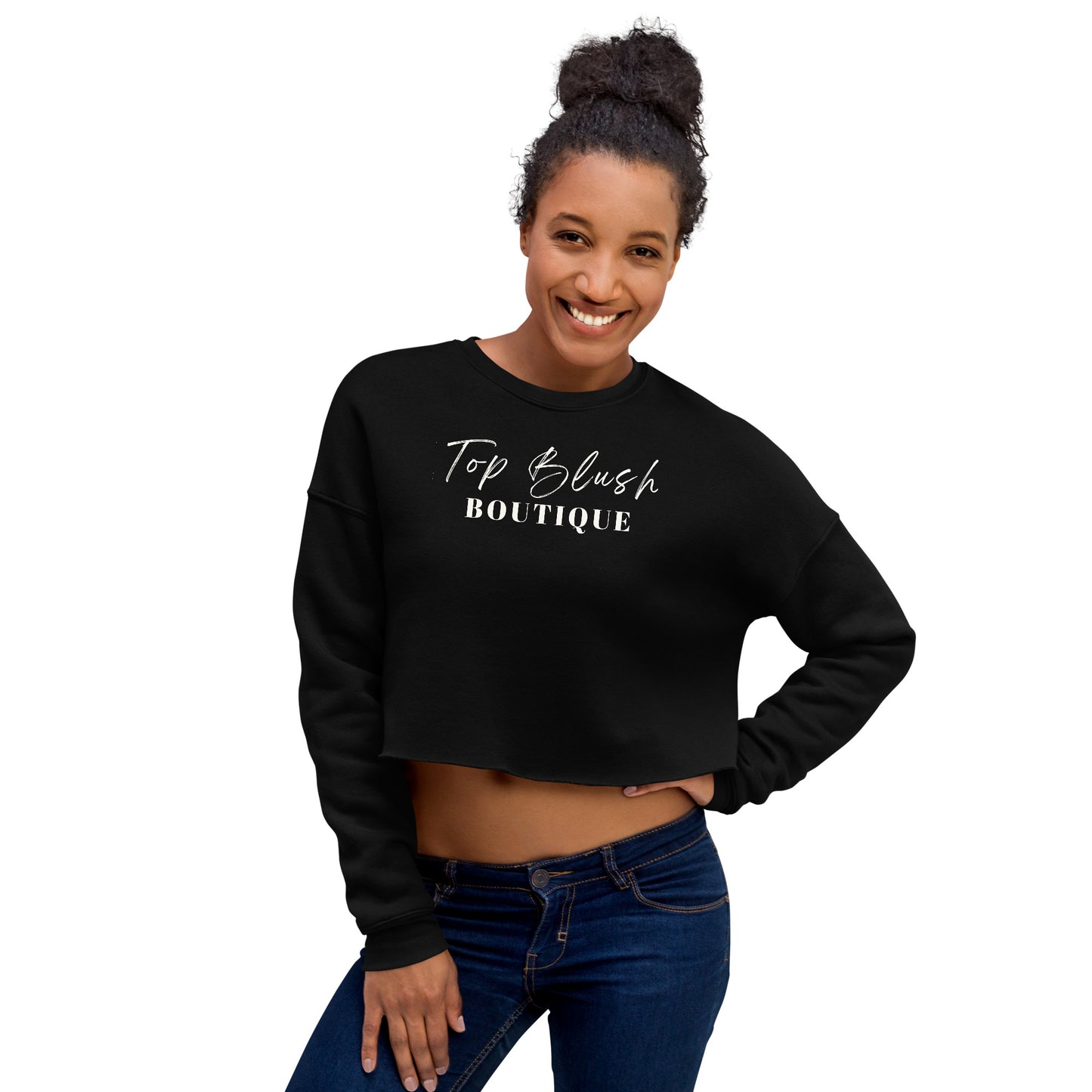 Top Blush Boutique Crop Sweatshirt