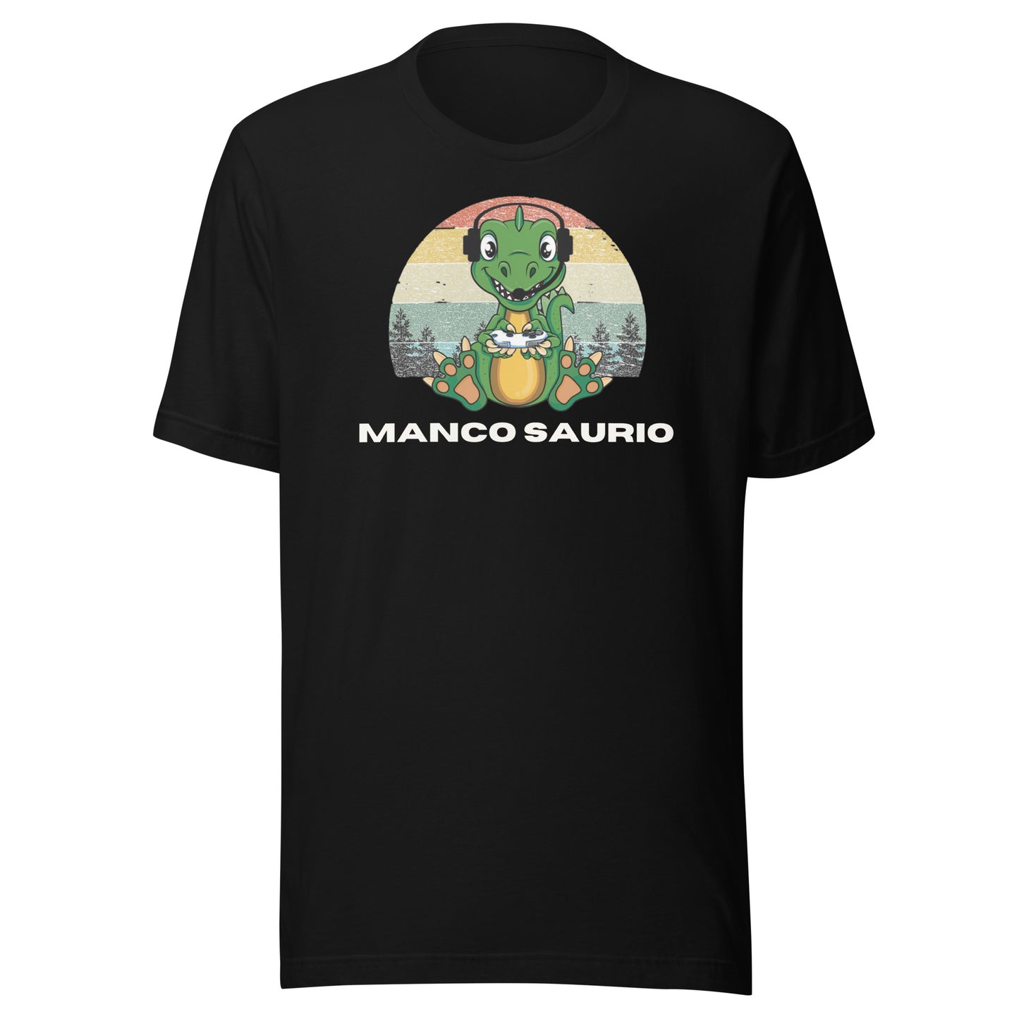 Manco Saurio White Letters Gaming Unisex T-Shirt