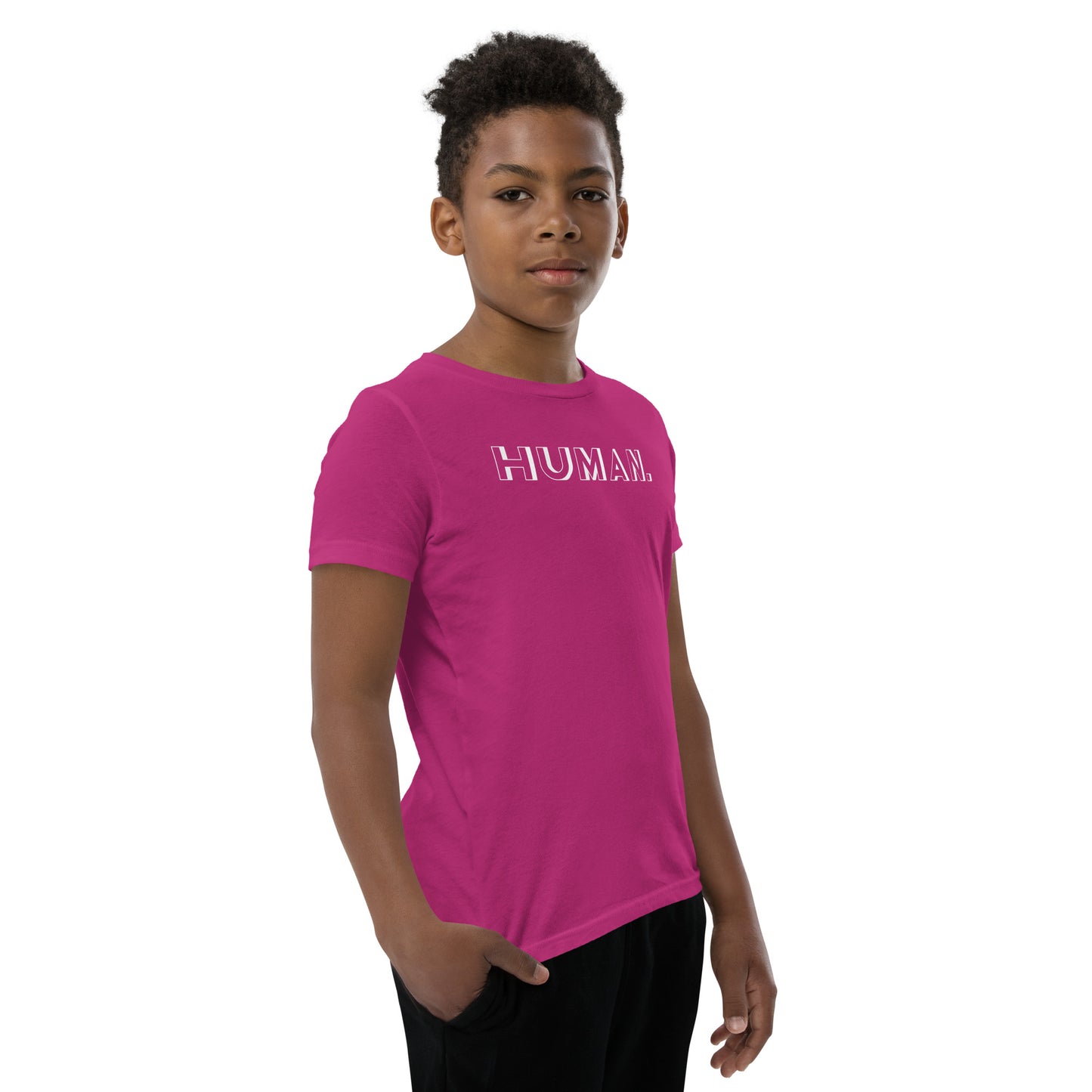 Human. White Logo Unisex Kids T-Shirt