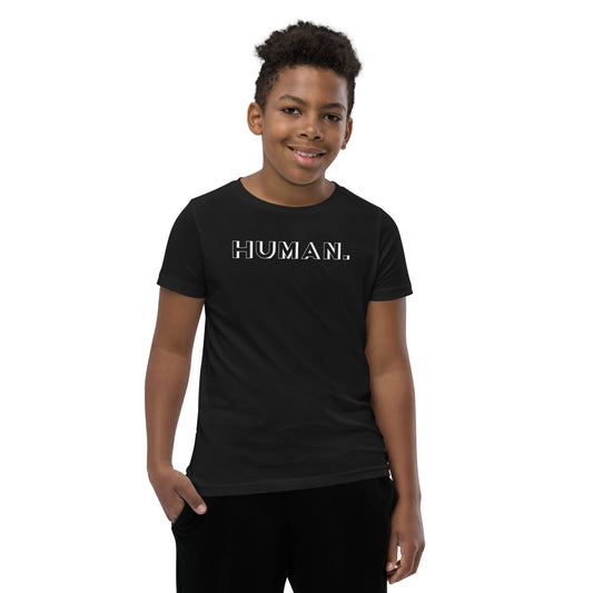 Human. White Logo Unisex Kids T-Shirt