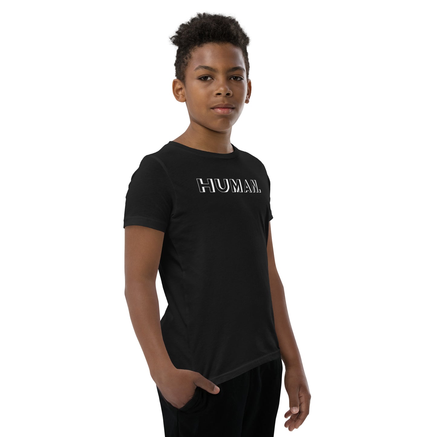 Human. White Logo Unisex Kids T-Shirt