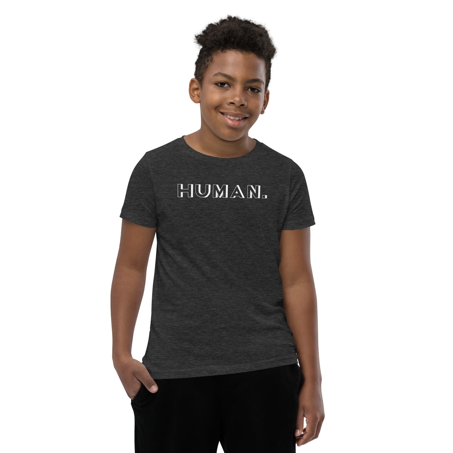 Human. White Logo Unisex Kids T-Shirt