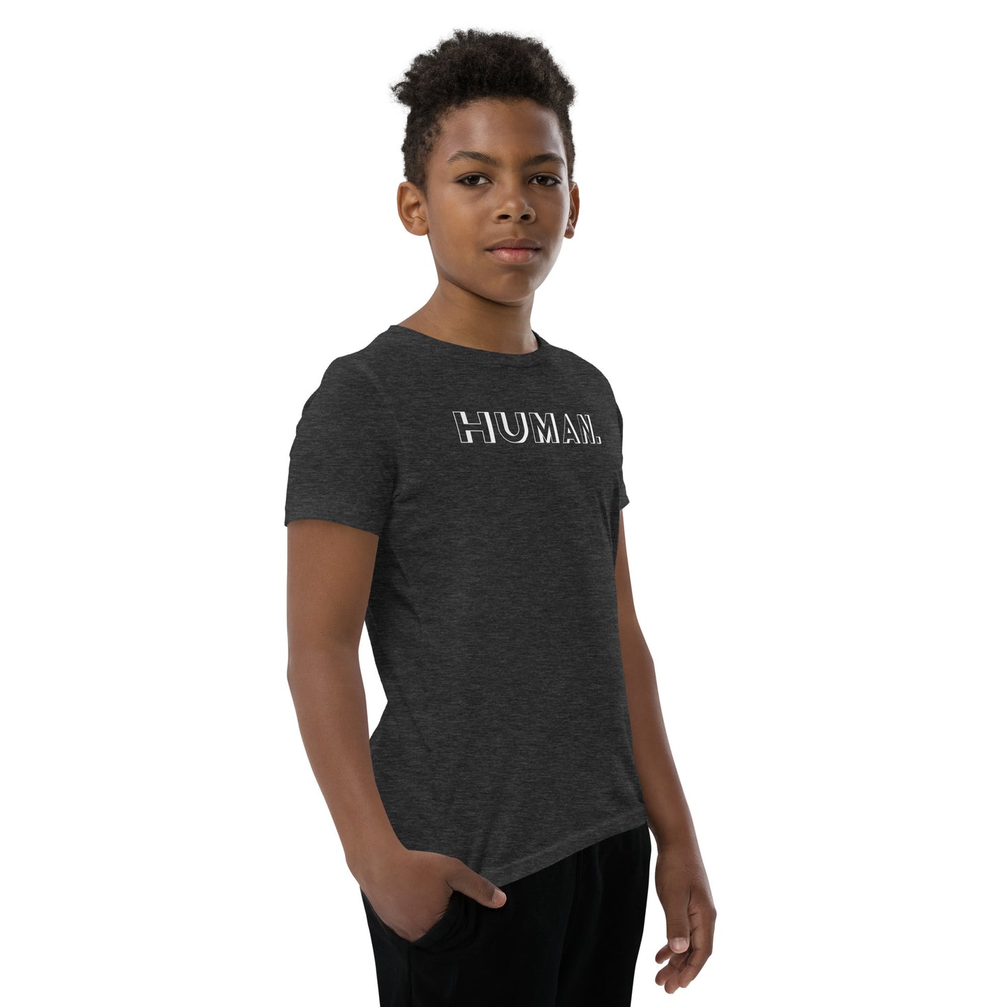 Human. White Logo Unisex Kids T-Shirt