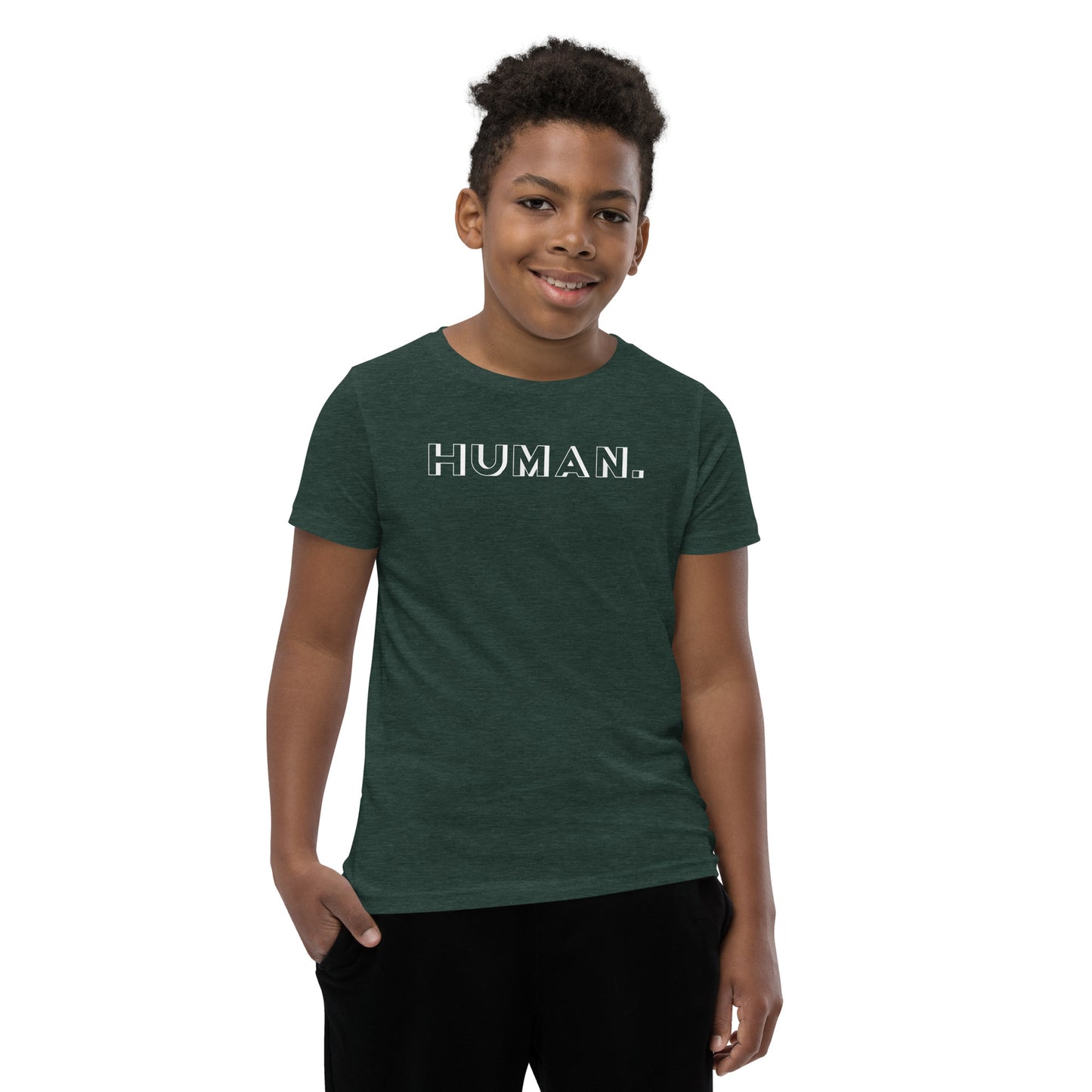 Human. White Logo Unisex Kids T-Shirt