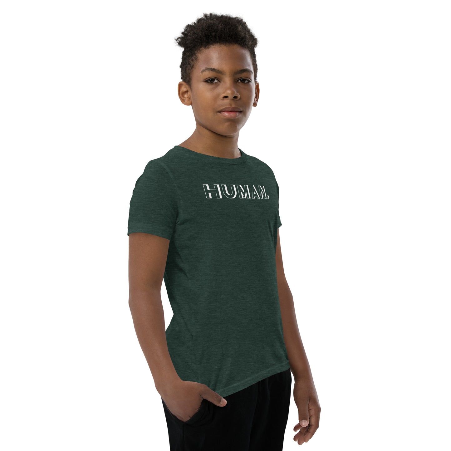 Human. White Logo Unisex Kids T-Shirt