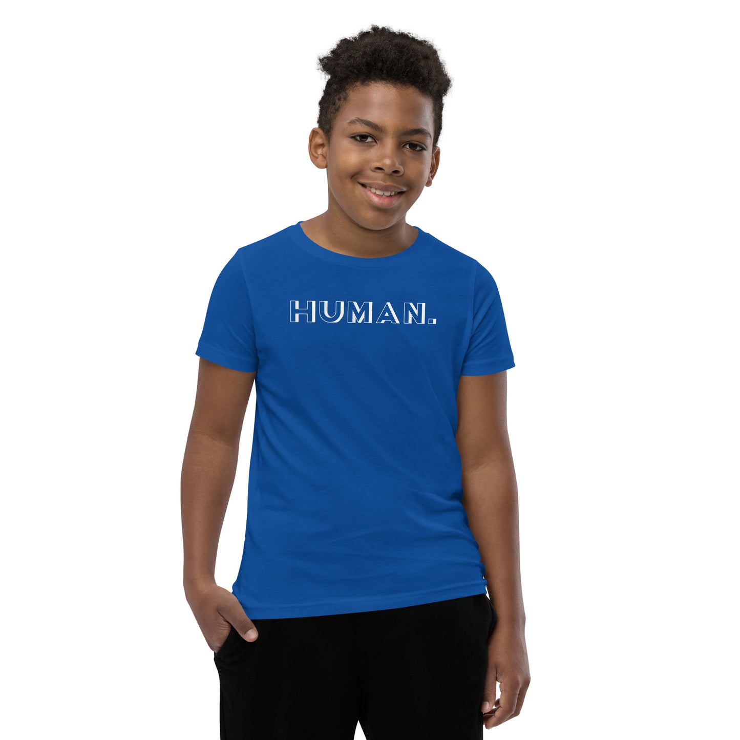 Human. White Logo Unisex Kids T-Shirt